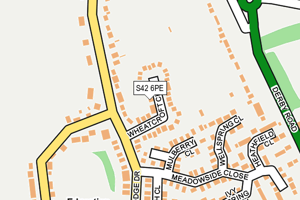 S42 6PE map - OS OpenMap – Local (Ordnance Survey)