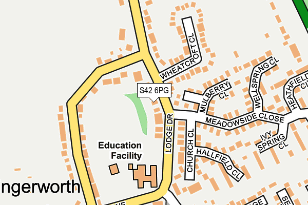 S42 6PG map - OS OpenMap – Local (Ordnance Survey)