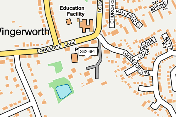 S42 6PL map - OS OpenMap – Local (Ordnance Survey)