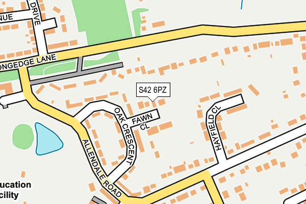 S42 6PZ map - OS OpenMap – Local (Ordnance Survey)