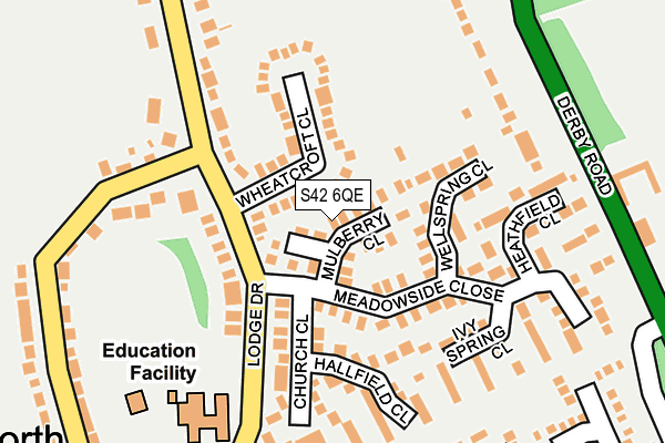 S42 6QE map - OS OpenMap – Local (Ordnance Survey)