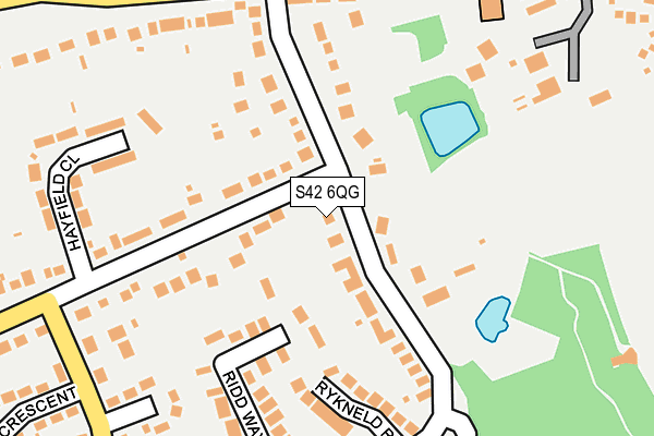 S42 6QG map - OS OpenMap – Local (Ordnance Survey)