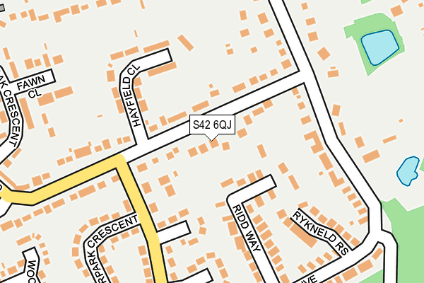 S42 6QJ map - OS OpenMap – Local (Ordnance Survey)