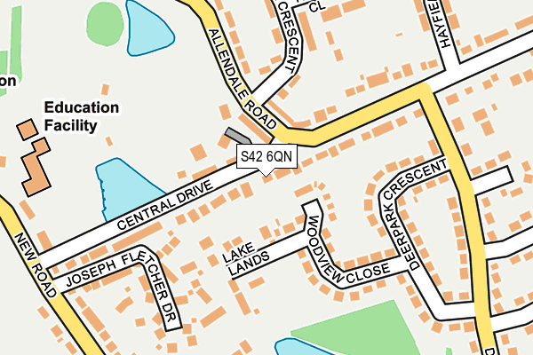 S42 6QN map - OS OpenMap – Local (Ordnance Survey)