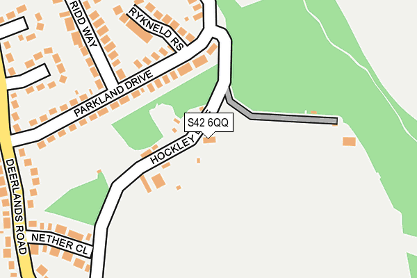 S42 6QQ map - OS OpenMap – Local (Ordnance Survey)