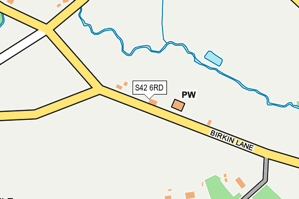 S42 6RD map - OS OpenMap – Local (Ordnance Survey)