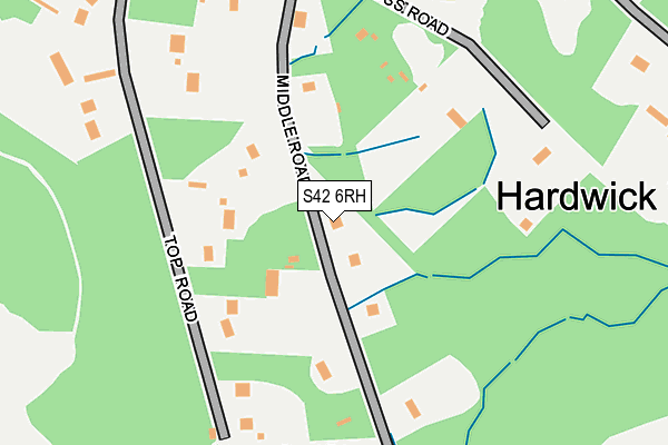 S42 6RH map - OS OpenMap – Local (Ordnance Survey)