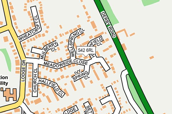 S42 6RL map - OS OpenMap – Local (Ordnance Survey)