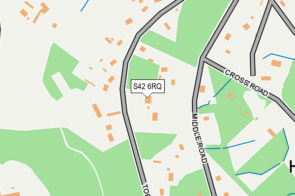 S42 6RQ map - OS OpenMap – Local (Ordnance Survey)