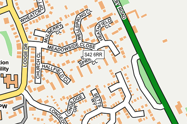 S42 6RR map - OS OpenMap – Local (Ordnance Survey)