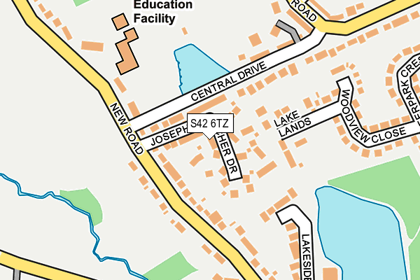 S42 6TZ map - OS OpenMap – Local (Ordnance Survey)
