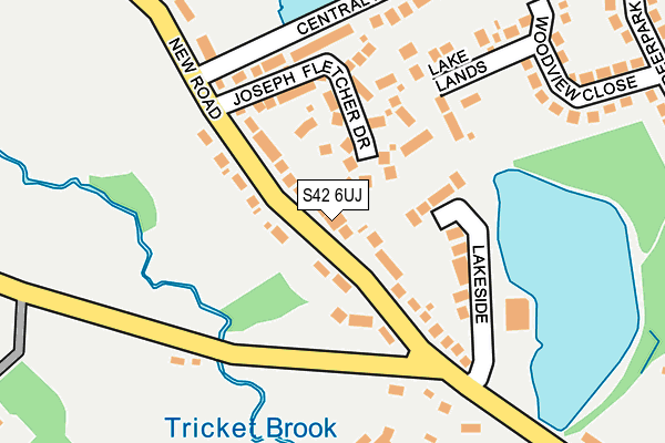 S42 6UJ map - OS OpenMap – Local (Ordnance Survey)