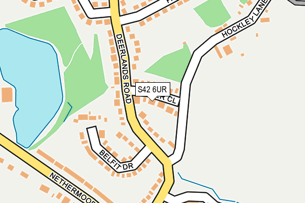 S42 6UR map - OS OpenMap – Local (Ordnance Survey)