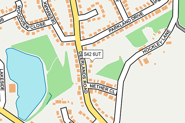 S42 6UT map - OS OpenMap – Local (Ordnance Survey)