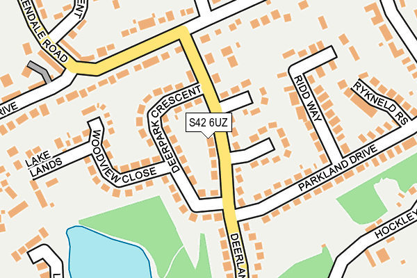S42 6UZ map - OS OpenMap – Local (Ordnance Survey)