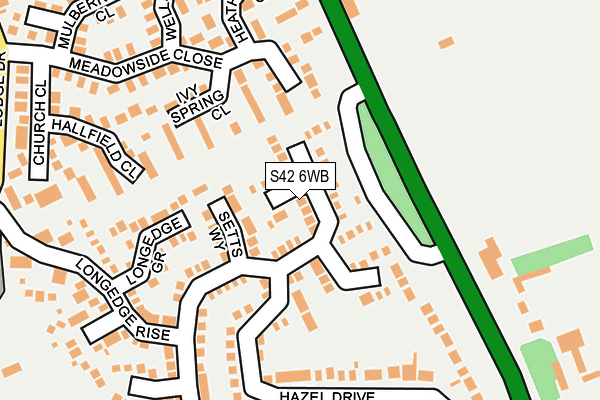 S42 6WB map - OS OpenMap – Local (Ordnance Survey)