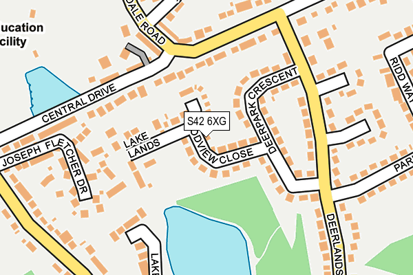 S42 6XG map - OS OpenMap – Local (Ordnance Survey)