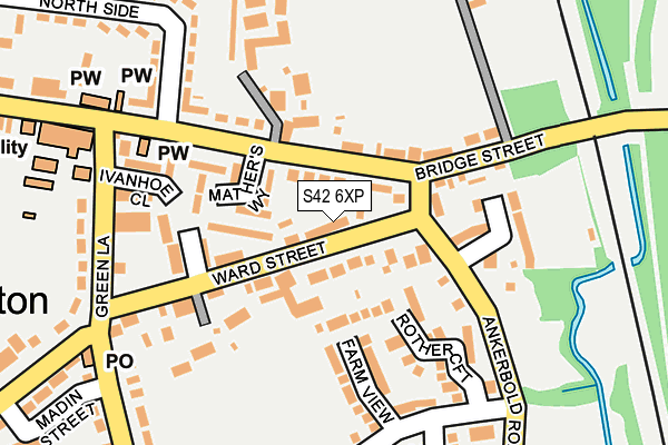 S42 6XP map - OS OpenMap – Local (Ordnance Survey)