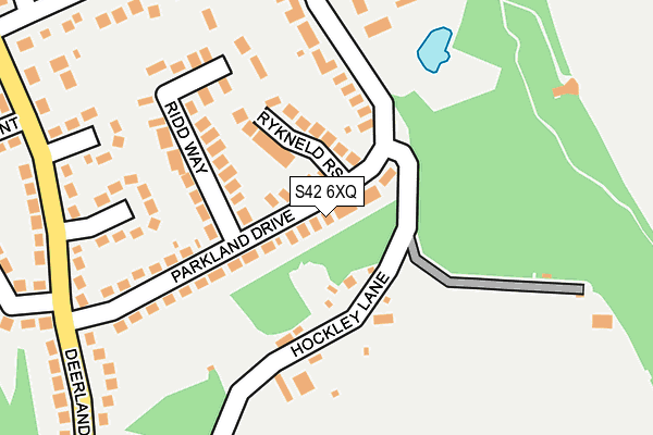 S42 6XQ map - OS OpenMap – Local (Ordnance Survey)