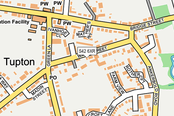 S42 6XR map - OS OpenMap – Local (Ordnance Survey)
