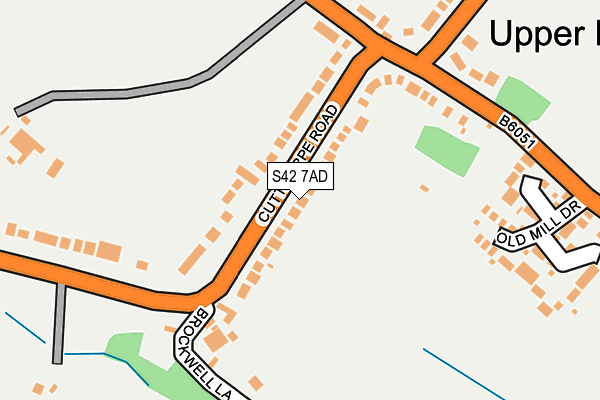 S42 7AD map - OS OpenMap – Local (Ordnance Survey)