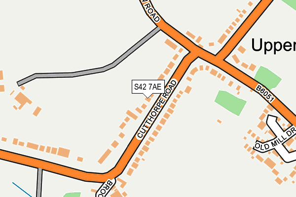 S42 7AE map - OS OpenMap – Local (Ordnance Survey)