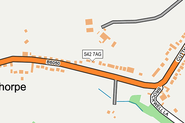 S42 7AG map - OS OpenMap – Local (Ordnance Survey)