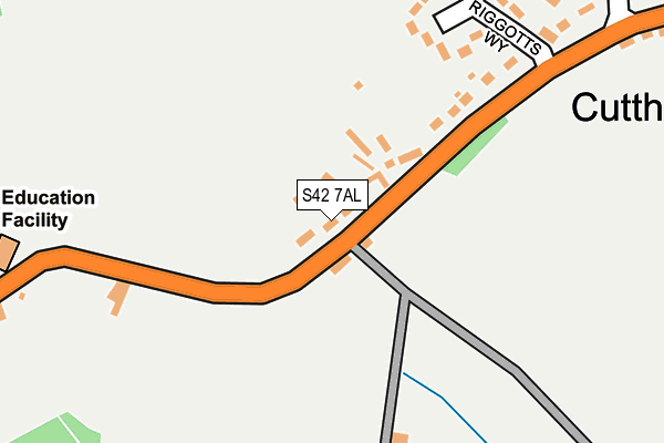 S42 7AL map - OS OpenMap – Local (Ordnance Survey)