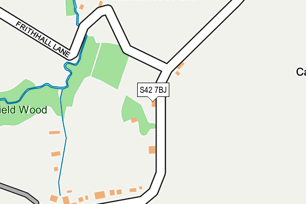 S42 7BJ map - OS OpenMap – Local (Ordnance Survey)