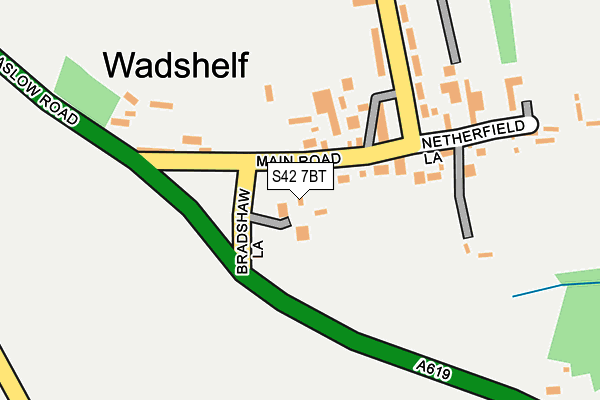 S42 7BT map - OS OpenMap – Local (Ordnance Survey)