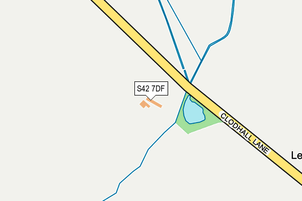 S42 7DF map - OS OpenMap – Local (Ordnance Survey)