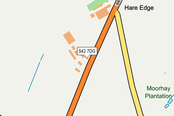S42 7DG map - OS OpenMap – Local (Ordnance Survey)