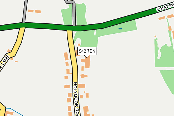 S42 7DN map - OS OpenMap – Local (Ordnance Survey)