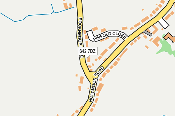 S42 7DZ map - OS OpenMap – Local (Ordnance Survey)