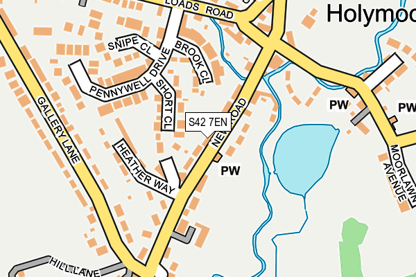 S42 7EN map - OS OpenMap – Local (Ordnance Survey)