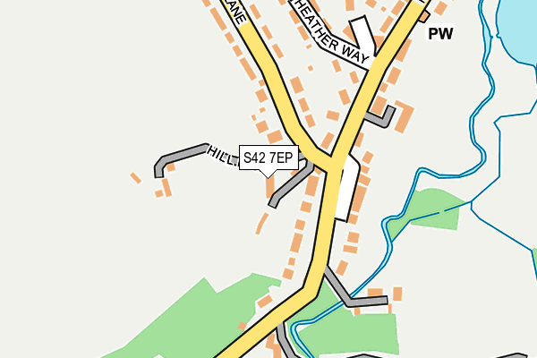 S42 7EP map - OS OpenMap – Local (Ordnance Survey)