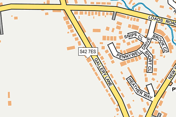 S42 7ES map - OS OpenMap – Local (Ordnance Survey)
