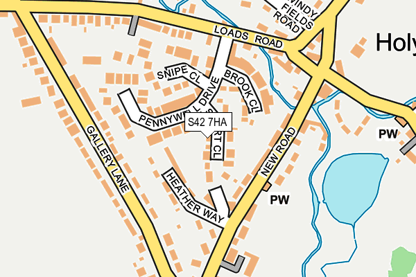 S42 7HA map - OS OpenMap – Local (Ordnance Survey)