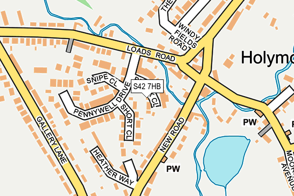 S42 7HB map - OS OpenMap – Local (Ordnance Survey)