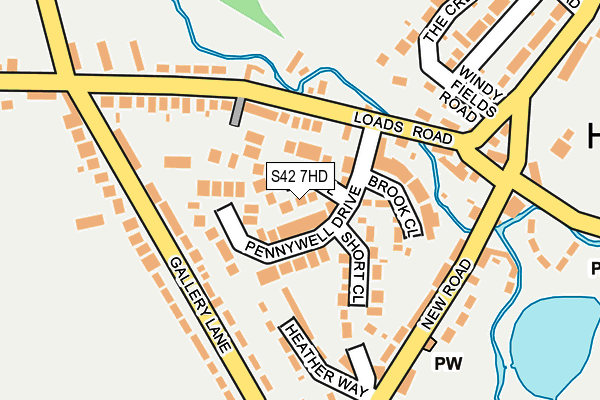 S42 7HD map - OS OpenMap – Local (Ordnance Survey)
