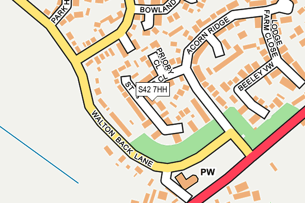 S42 7HH map - OS OpenMap – Local (Ordnance Survey)