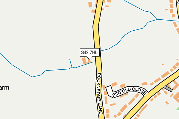 S42 7HL map - OS OpenMap – Local (Ordnance Survey)