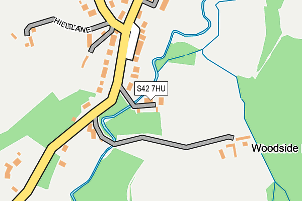 S42 7HU map - OS OpenMap – Local (Ordnance Survey)