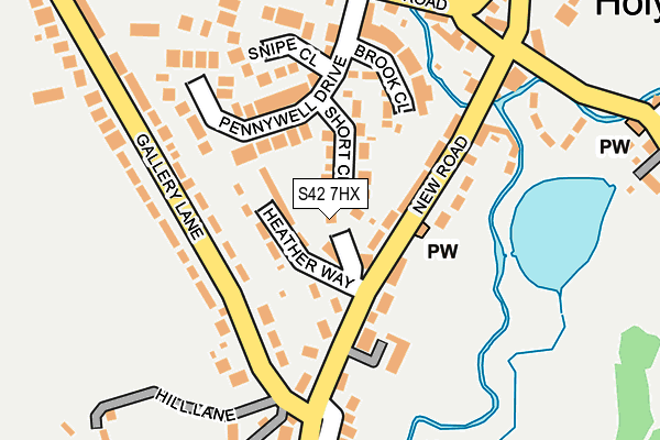 S42 7HX map - OS OpenMap – Local (Ordnance Survey)