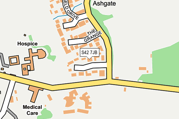 S42 7JB map - OS OpenMap – Local (Ordnance Survey)