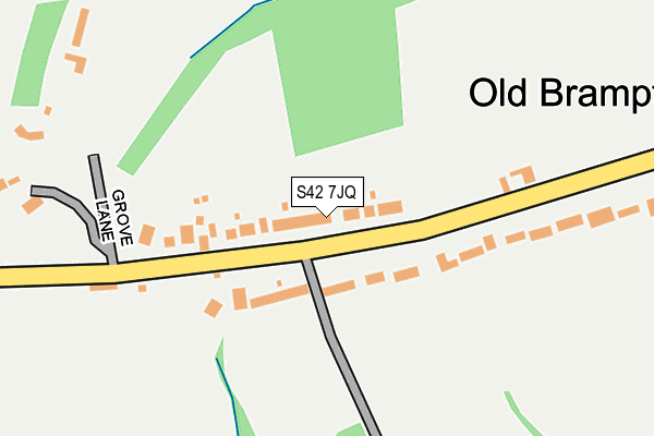 S42 7JQ map - OS OpenMap – Local (Ordnance Survey)