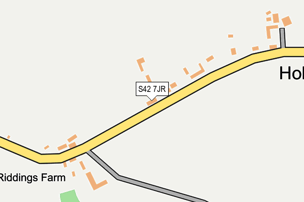 S42 7JR map - OS OpenMap – Local (Ordnance Survey)