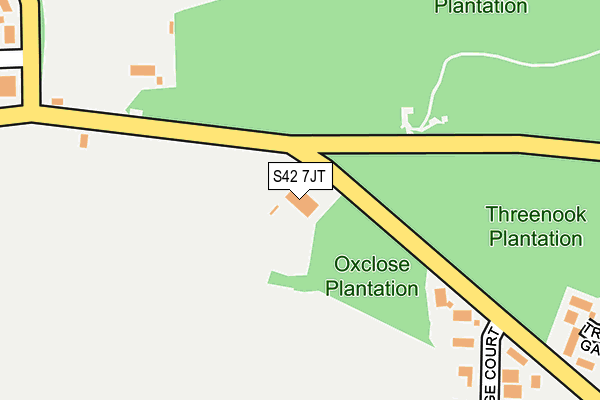 S42 7JT map - OS OpenMap – Local (Ordnance Survey)