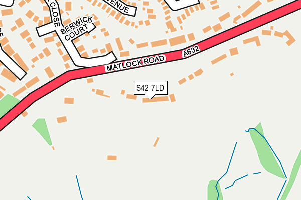 S42 7LD map - OS OpenMap – Local (Ordnance Survey)