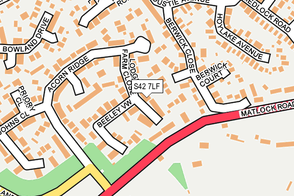 S42 7LF map - OS OpenMap – Local (Ordnance Survey)